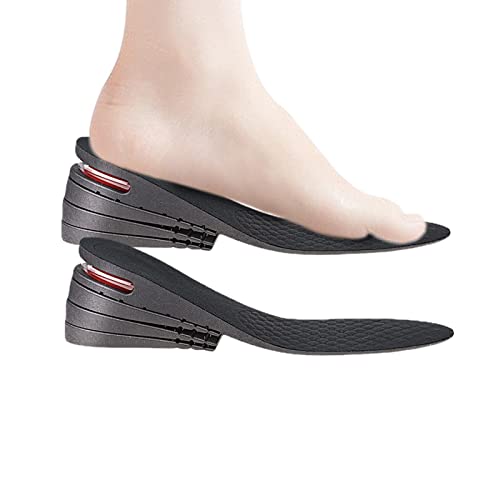 Schuheinlagen für Herren | 5-lagige höhenverstellbare Einlegesohle mit Luftkissen | Unterstützender Komfort und atmungsaktives Schuhpolster für Sportschuhe, Stoffschuhe Delr
