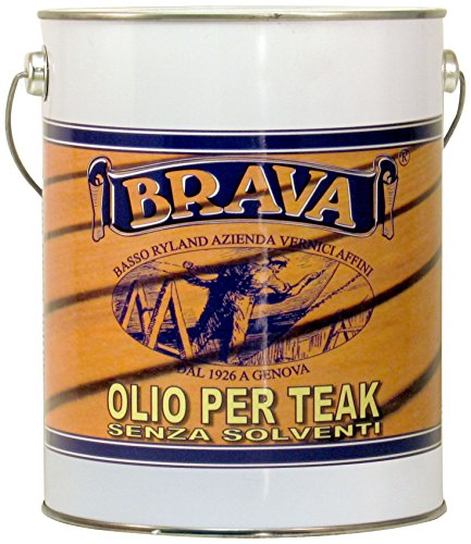 Brava olts4 Öl für Teak ohne Lösungsmittel, transparent, 4000 ml