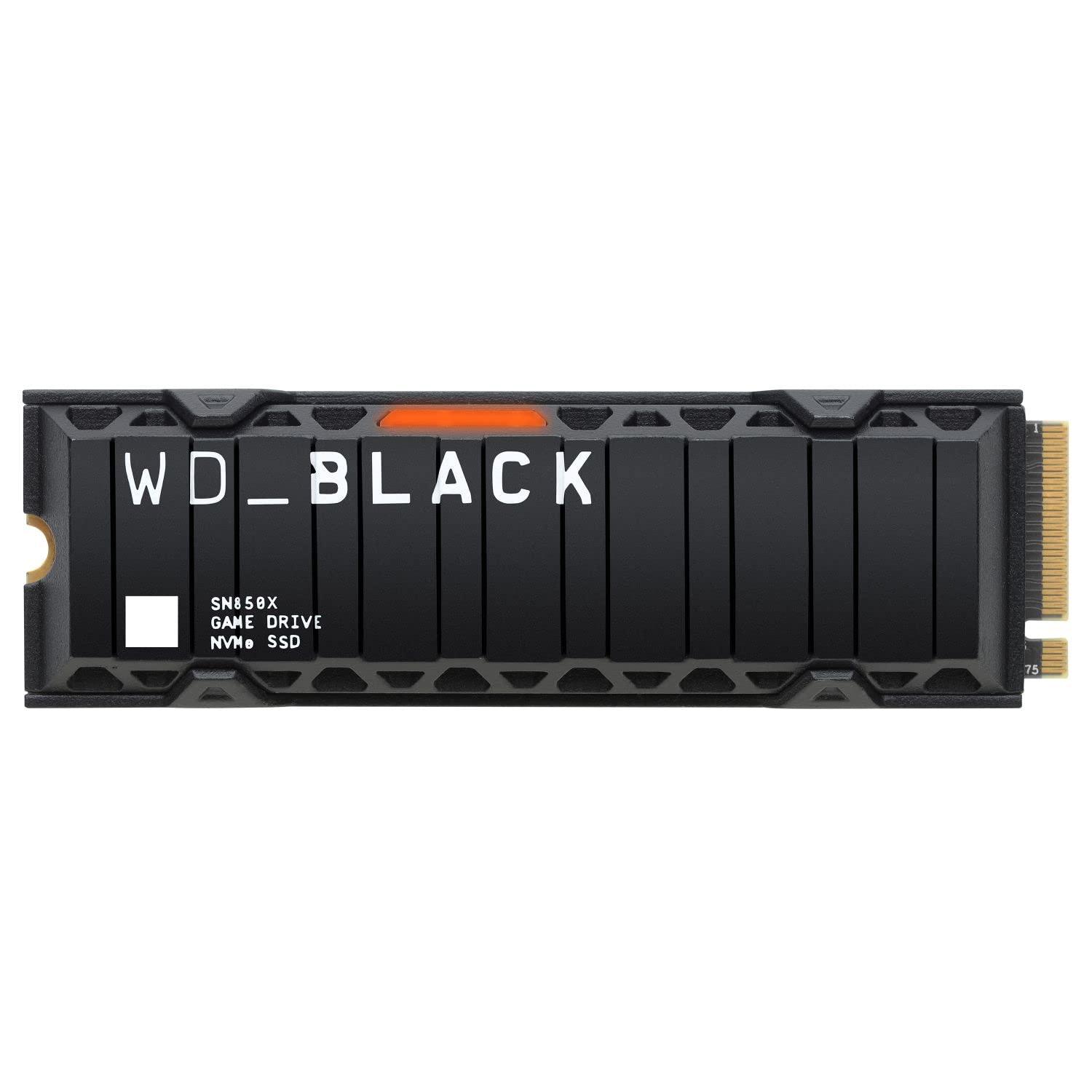 WD_BLACK SN850X NVMe SSD mit Heatsink 2 TB interne SSD (Gaming Speicher, PCIe Gen4-Technologie, Lesen 7.300 MB/s, Schreiben 6.600 MB/s) Schwarz