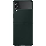 Samsung Leather Cover Smartphone Cover EF-VF711 für das Galaxy Z Flip3 5G, Handy-Hülle, echtes Leder, Schutz Case, stoßfest, premium, Grün