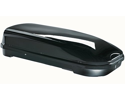 Dachbox VDPFL580 580 Liter schwarz glänzend + Dachträger K1 MEDIUM kompatibel mit FIAT Scudo -06