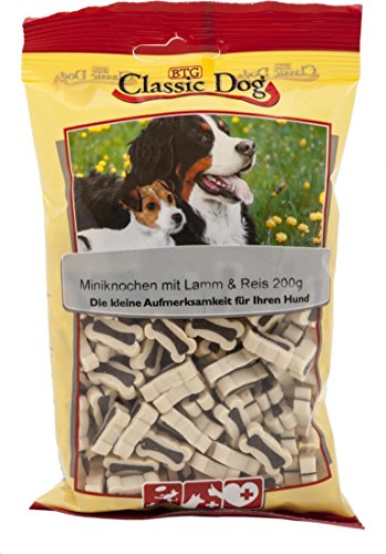 Classic Dog Miniknochen mit Lamm & Reis | 12x 200g Hundesnack