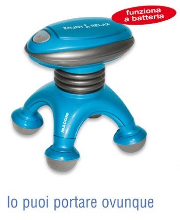 Macom Funny 845 Mini-Massagegerät tragbar, hellblau/schwarz