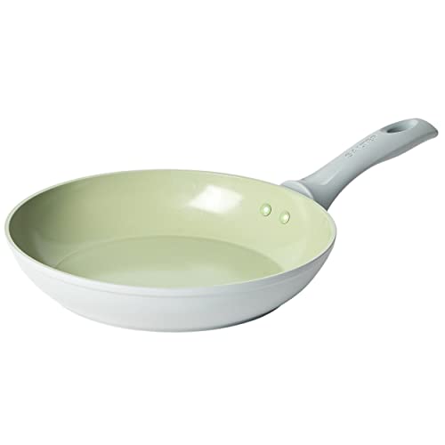 Salter BW09277 Non-Stick 24 cm Fry Pan, Uses Little to No Oil, Soft-Touch Handle, Forged Aluminium, Easy to Clean, PFOA & PTFE Free Frying Pan, Earth Collection, Green