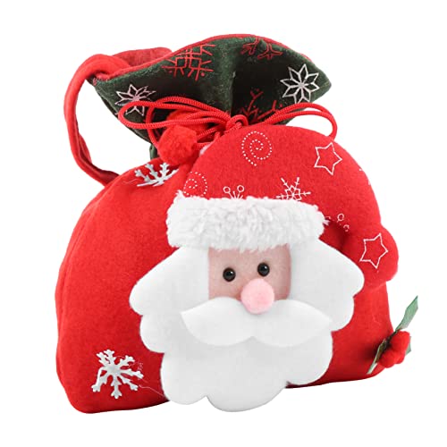 SilteD 1 Stück Weihnachts-Geschenktüte, niedliche Geschenktüte, Weihnachtsgeschenktüten, Geschenkverpackungstüten, Weihnachtscracker, Feiertags-Süßigkeitstüte, Weihnachts-Goodies-Taschen, praktische