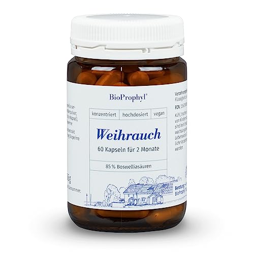 BioProphyl® Weihrauch - 300 mg indischer Weihrauch mit 85% Boswelliasäuren und Bioperine - 60 pflanzliche Kapseln für zwei Monate