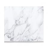 Zeller 26313 Herdblende-/Abdeckplatte Marmor, Glas, weiß, ca. 56 x 50 cm