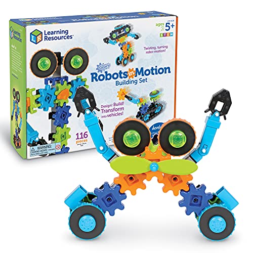 Learning Resources LER9228 Gears Aktion, Mint, Zahnradspiel, Roboter-Zahnräder, Ab 5 Jahren