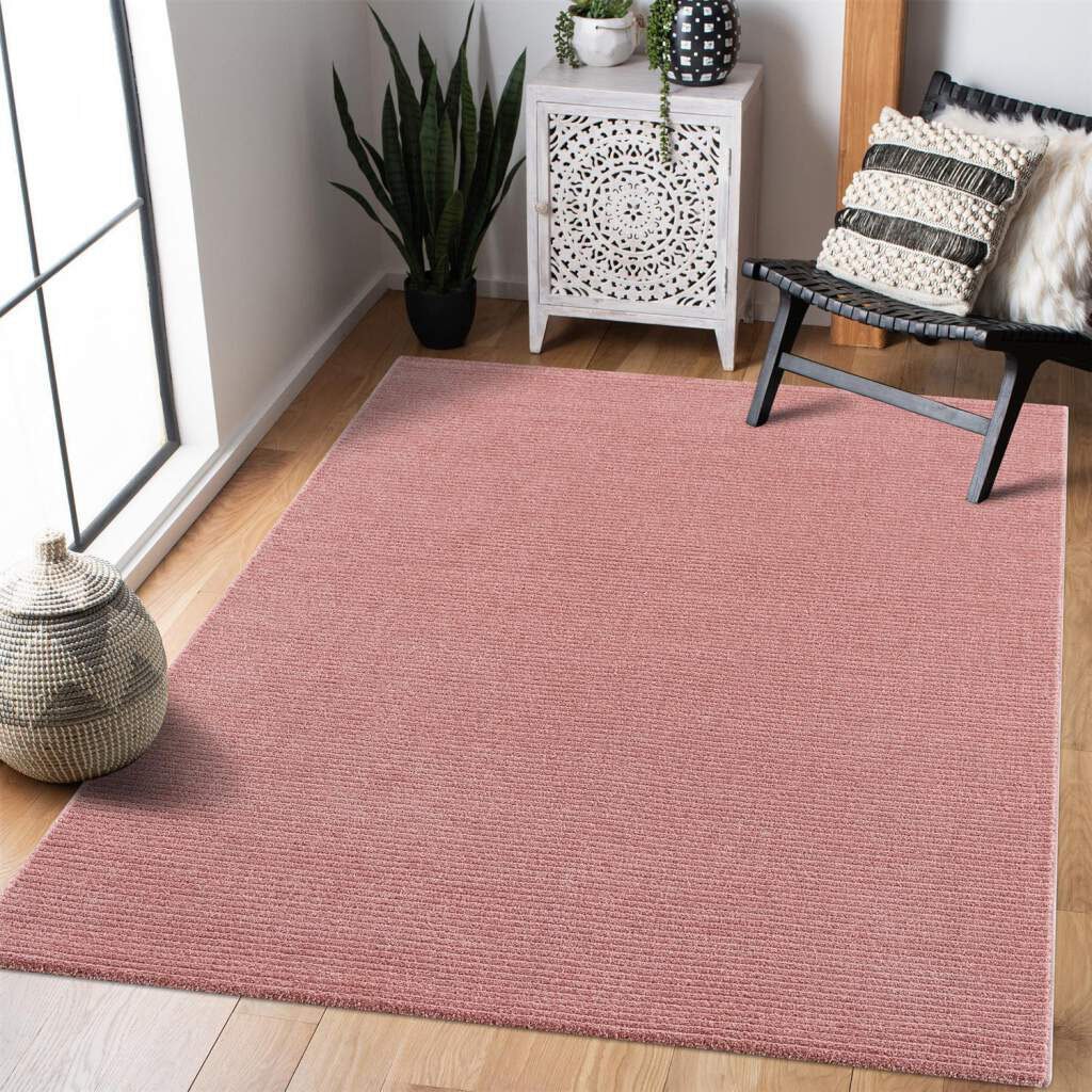 Carpet City Teppich "Fancy", rechteckig, Kurzflor, Einfarbig, 3D-Optik, Streifen Look