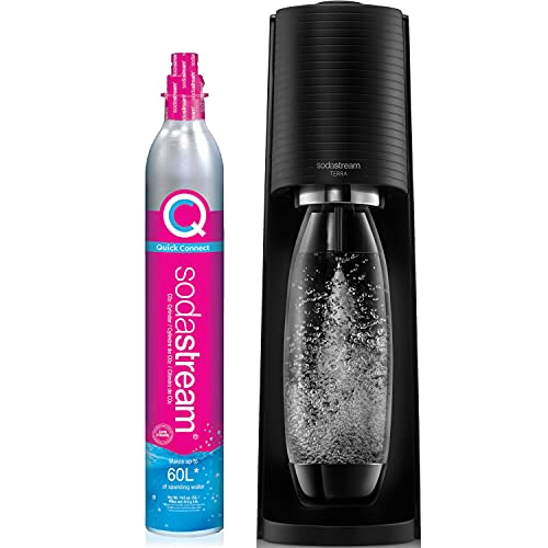 SodaStream Terra Sparkling Water Maker (schwarz) mit CO2- und DWS-Flasche