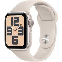 Apple Watch SE (GPS) - 40 mm - Starlight Aluminium - intelligente Uhr mit Sportband - Flouroelastomer - Starlight - Bandgröße: S/M - 32GB - Wi-Fi, Bluetooth - 26,4 g (MR9U3QF/A)