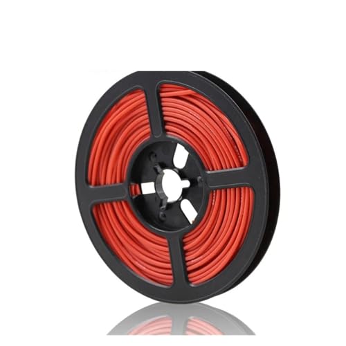RAHBI 30awg 100m/Rolle flexibles Silikon-Litzenkabel, Drahtisolierung, verzinnte Kupfer-Elektrodrähte, DIY, 10 Farben zur Auswahl leisurely (Color : Red)