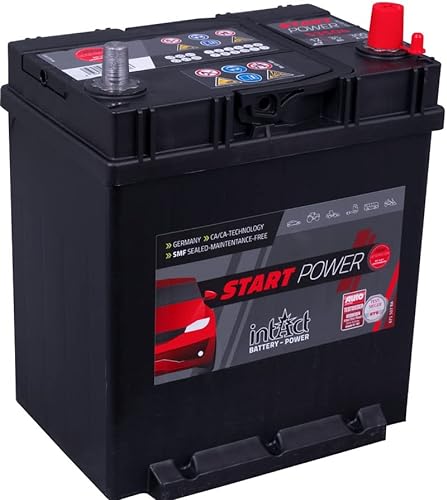 intAct Start-Power 53504GUG Starterbatterie 12V 35Ah, 300A (EN) Kaltstartstrom, zuverlässige und wartungsarme Batterie mit erhöhtem Auslaufschutz