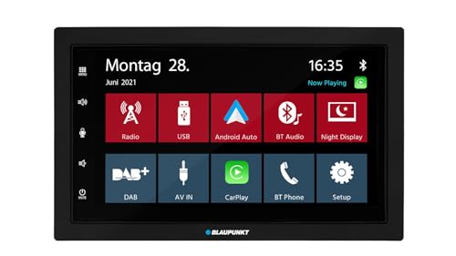 Blaupunkt Oslo 600 DAB 2-DIN Car-Multimedia, 7 Zoll Touchscreen, Wireless CarPlay, Wireless Android Auto, DAB+, Bluetooth, Freisprecheinrichtung, USB, Eingang Rückfahrkamera, 180 Watt