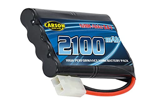 Carson Akku Power Pack 9,6V/2100mAh, Ersatzakku für RC Fahrzeuge, Zubehör, 500608184