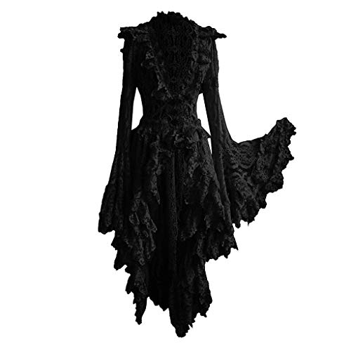 Damen Steampunk Gothic Kostüm Jacke Kleider V-Ausschnitt Abendkleider Elegant Cocktailkleid Mantel Vintage Mittelalterliche Prinzessin Renaissance Viktorianisches Kleider Party Karneval