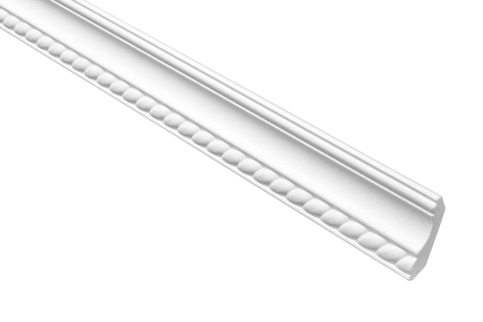 Marbet Deckenleiste B-01 weiß aus Styropor EPS - Stuckleisten gemustert, im traditionellen Design - (40 Meter Sparpaket) Styroporleiste Winkelleiste Wandleiste