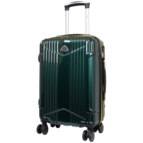 Trendyshop365 Handgepäck klein Hartschale Daytona 58cm 38 Liter 4 Rollen Zahlenschloss Grün