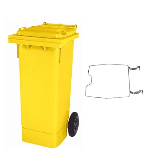 BRB Mülltonne MGB 80 Liter, mit Klemmring für Müllsäcke (gelb)