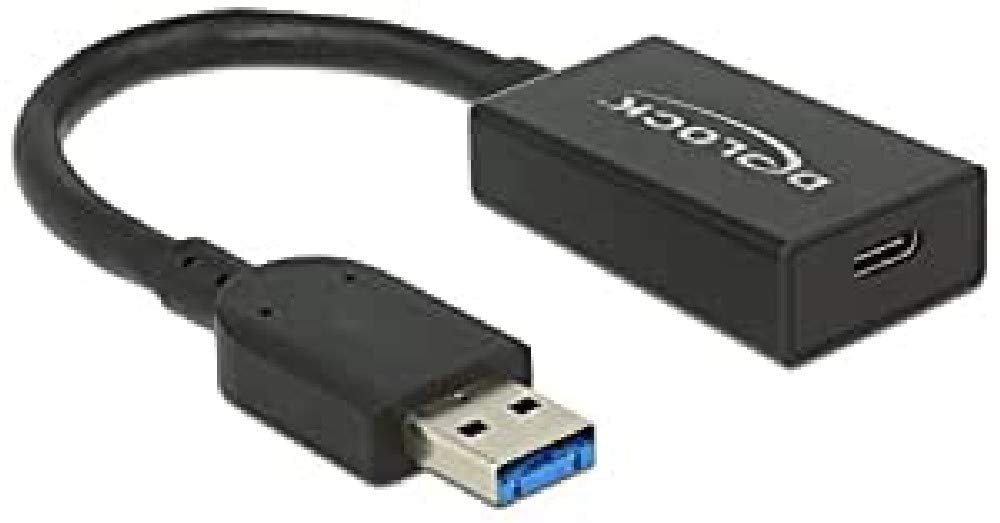 Delock 65698 Adapterkabel USB 3.0 A Stecker auf USB Type-C Buchse 15 cm schwarz