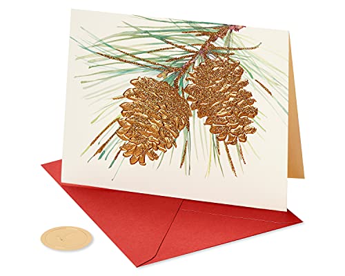 Papyrus Weihnachtskarten mit Umschlägen, Wonderful Year to Come, Tannenzapfen (14 Stück)