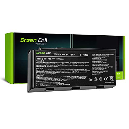 Green Cell Laptop Akku BTY-M6D für MSI GT660 GT680 GT680R GT683 GT683DX GT683DXR GT683R GT780 GT780D GT780DX GT780DXR GX780 GT60 GT70 GX60 GX70, Medion Erazer X6811 X6812 X6813 X6817 X6819 X7817