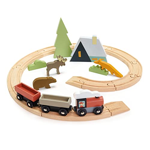 Tender Leaf Toys Treetops Zug Set - Spielzug Bahn Spielzeug für Kinder ab 3 Jahren