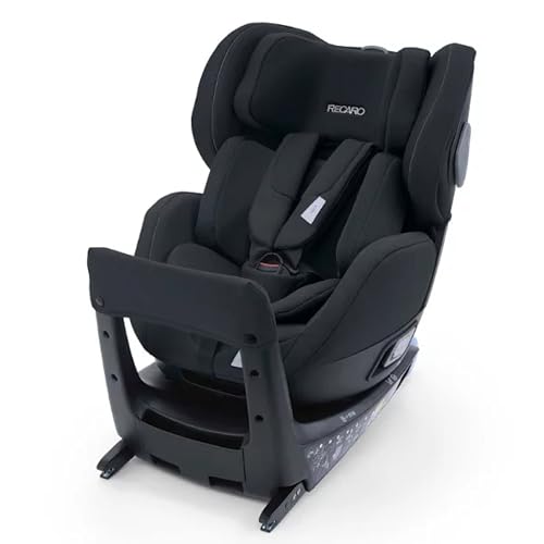 RECARO Kids, Salia, i-Size, Reboarder für Neugeborene, einfache Handhabung, Seitenschutz, Neugeboreneneinlage, Höhenverstellbare Kopfstütze, 4 Sterne Auszeichnung für Sicherheit, Select Night Black