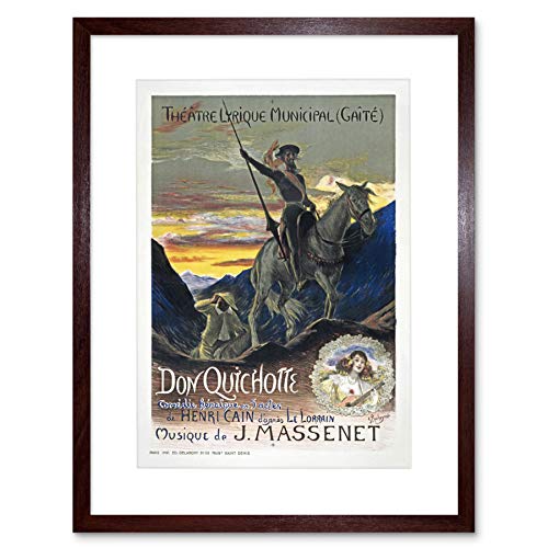 AD THEATRE GEORGES ROCHEGROSSE'S POSTER FOR DON QUICHOTTE FRAMED ART F12X9911