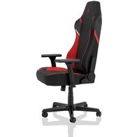 NITRO CONCEPTS X1000 Gaming-Stuhl - Bürostuhl - Schreibtischstuhl - Stoffbezug - 135 kg - Schwarz/Rot
