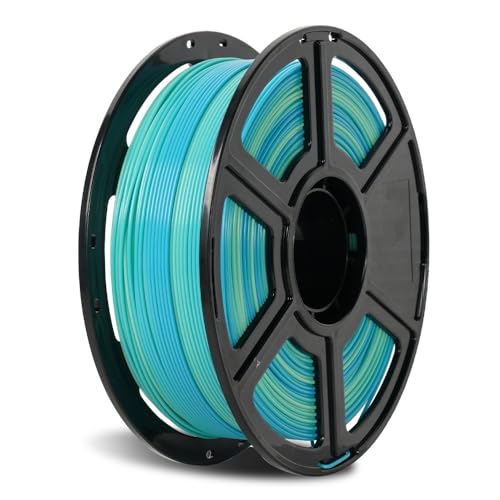 FLASHFORGE 3D Drucker Filament Farbverlauf PLA Filament 1.75mm, 1KG Spule (2.2lbs), Maßgenauigkeit +/- 0.02mm, bessere Zähigkeit & keine Knötchenbildung 3D Druck Filament (Gelb-Blau)