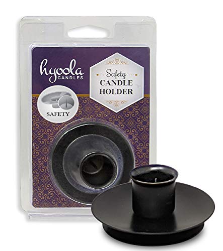 Hyoola Kerzen-Tropfschutz – wiederverwendbarer Metall-Sicherheits-Kerzenhalter – Nadel hält Kerzen an Ort und Stelle – für 1,9 cm Durchmesser Kerze – Schwarz