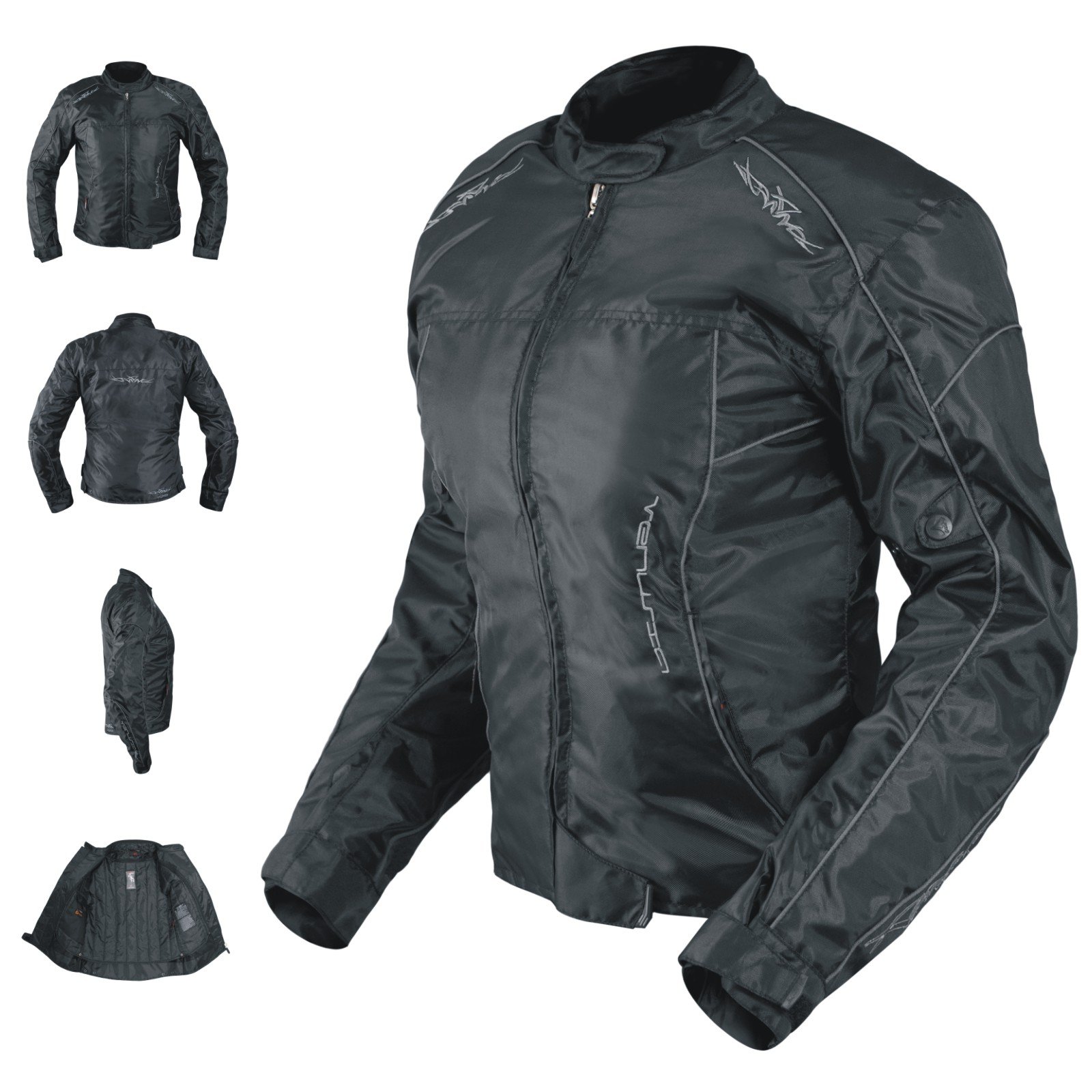 Oxford Jacke Damen Textil Protektoren Thermoweste Motorrad Wasserdicht Schwarz M