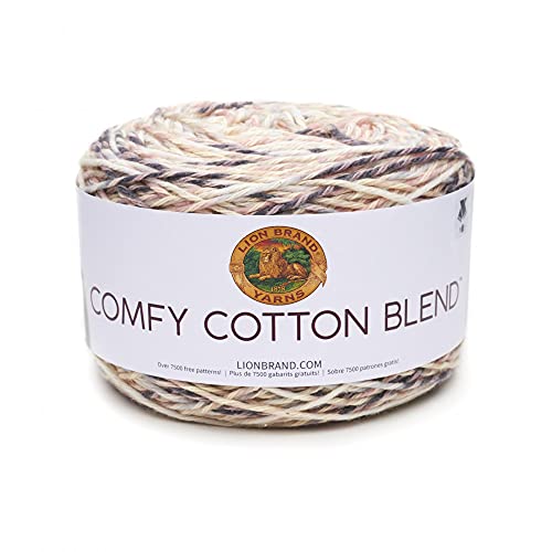 Lion Brand Yarn Comfy Cotton Blend Yarn, Chai Latte