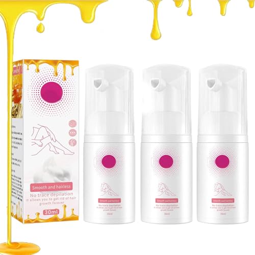 Eelhoe Beeswax Hair Removal Mousse, Beeswax Hair Removal Mousse, Eelhoe Hair Removal Spray, Eelhoe Beeswax Hair Removal, Eelhoe Hair Removal Mousse, Hair Removal Mousse Spray (30ml - 3pcs)