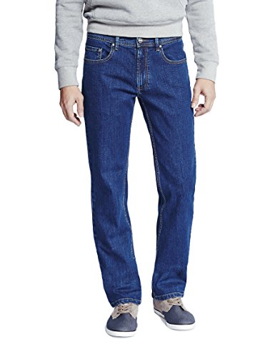 Oklahoma Jeans Herren R144 Straight Jeans, Blau (Mid Stone 001), W48/L34