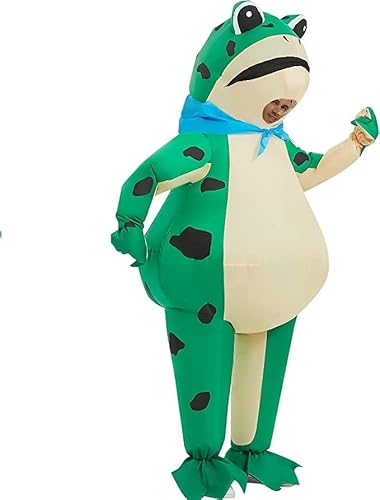 Mlian Aufblasbares Frosch-Kostüm, lustiges Ganzkörper-aufblasbares Cosplay-Kostüm für Erwachsene (Frosch-Kostüm)