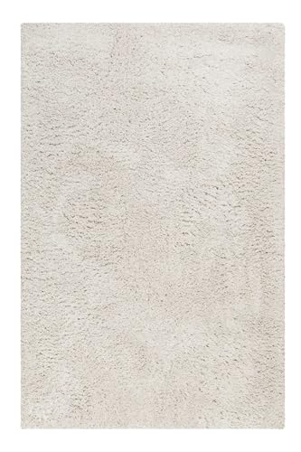 wecon home Kuschelig weicher Esprit Hochflor Teppich, bestens geeignet fürs Wohnzimmer, Schlafzimmer, Kinderzimmer und Flur Yogi (160 x 225 cm, Creme beige)