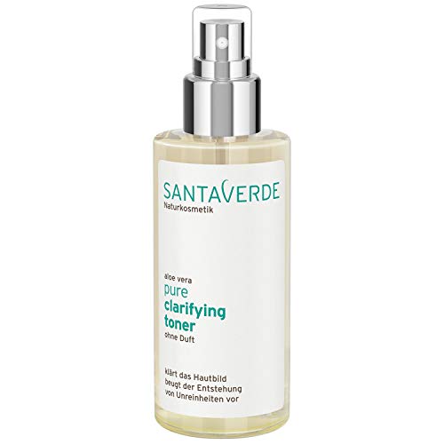 Santaverde / pure clarifying toner / Gesichtswasser / Gesichstonikum / klärend & feuchtigkeitsspendend / gegen Unreinheiten / eigener Bio-Anbau / Gesicht & Dekolleté / 100% vegan / 100ml / ohne Duft