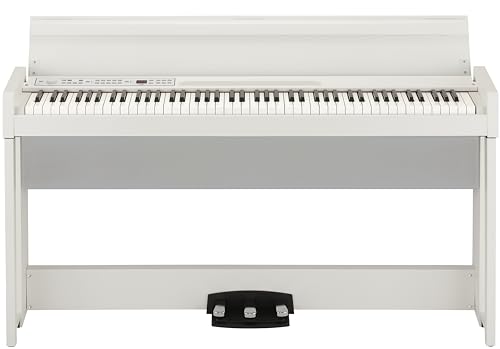 Korg C1-WH Digitalpiano mit 88 Tasten, mit Stand, Weiß