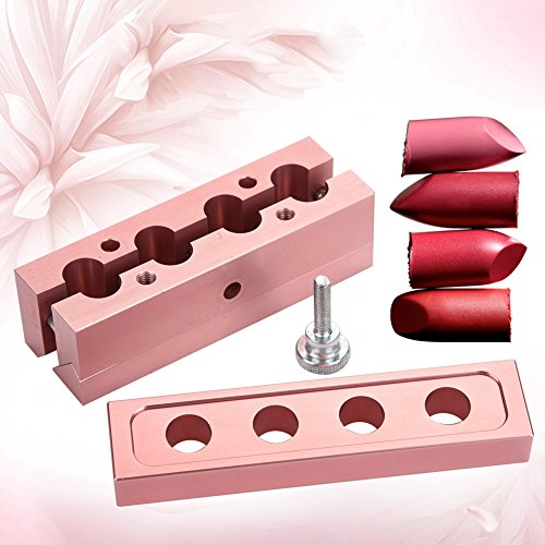 Eurobuy DIY Lippenstift-Form Aluminiumlegierung Lippenbalsam Formhalter Rose Gold Dual Anwendungen Lippenbalsam Maker Formwerkzeug