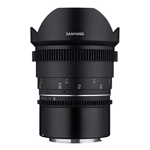 Samyang MF 14mm T3,1 VDSLR MK2 Canon RF – lichtstarkes T3,1 Ultraweitwinkel Cine- und Video Objektiv für Canon RF Mount, 14 mm Festbrennweite, Follow Focus Zahnkränze Vollformat und APS-C 8K Auflösung