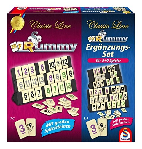 Schmidt Spiele 49233 - Rummy mit Ergänzungs-Set für 5+6 Spieler