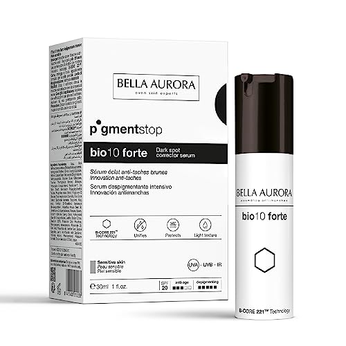 Bella Aurora, PigmentStop bio10forte, Intensivbehandlung gegen dunkle Flecken, Anti-Ageing-Creme für dunkle Flecken im Gesicht, 30ml (Kombination - Fettige Haut)