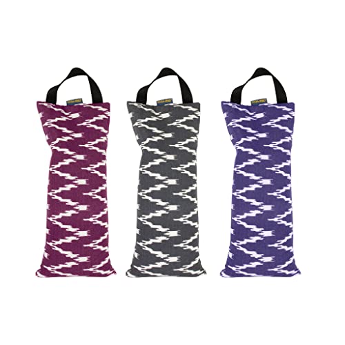 Yoga-Mad Shingle Yoga Sandsack | Baumwollbezug | 42 cm x 18 cm | robuster Tragegriff | vertieft Yoga Asanas und verbessert Dehnungen