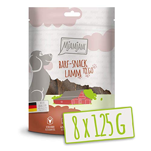 MjAMjAM - Premium Hundesnack - Barfsnack to Go - Lamm 8 x 125g