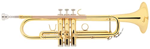 Classic Cantabile TR-30L Bb-Trompete (Schallbecher Messing 123 mm, Mundrohr Goldmessing, Monel-Ventile, Bohrung 11,65 mm)