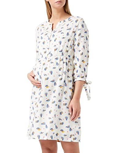 ESPRIT Maternity Damen Dress WVN nurs 3/4 sl AOP Kleid, Mehrfarbig (Off White 110), (Herstellergröße: 40)