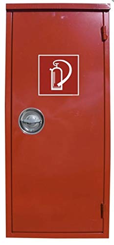 Stahlblechschutzschrank Feuerlöscher mit Feuerlöscher Symbol Schrank rot von MBS-FIRE®