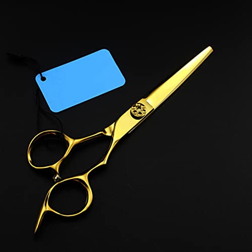 Goldenes Salon-Haarscheren-Set, bemalt, Friseur-Schneideschere, dünner werdender Friseur, dicker Ringgriff (Farbe: Vert) (Rot B)